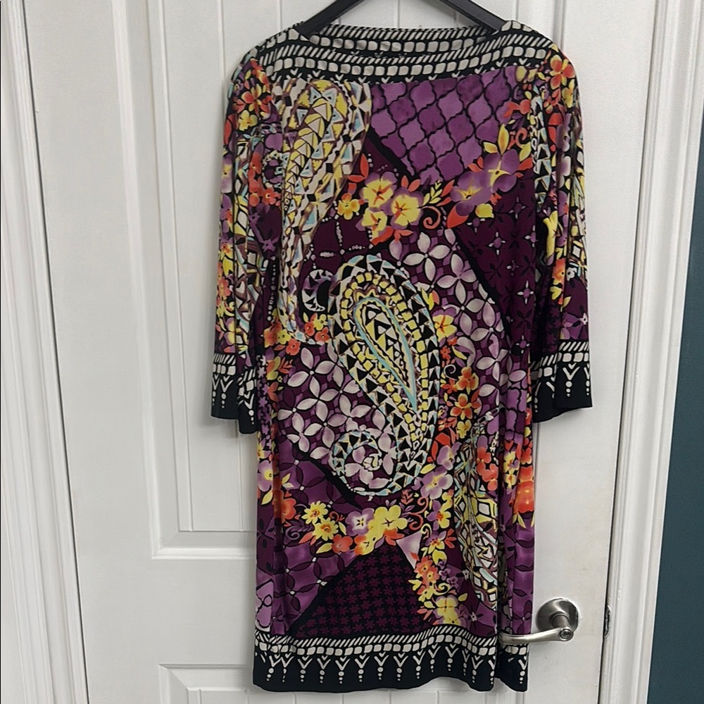 ECI New York Floral and Paisley Patterned Dress
